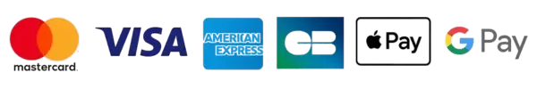 iDEAL, Visa, Mastercard, American Express, Apple Pay, Google Pay